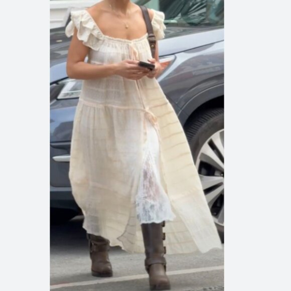 NWT - Free People Micah Maxi Ivory Top - Size M - Picture 3 of 9